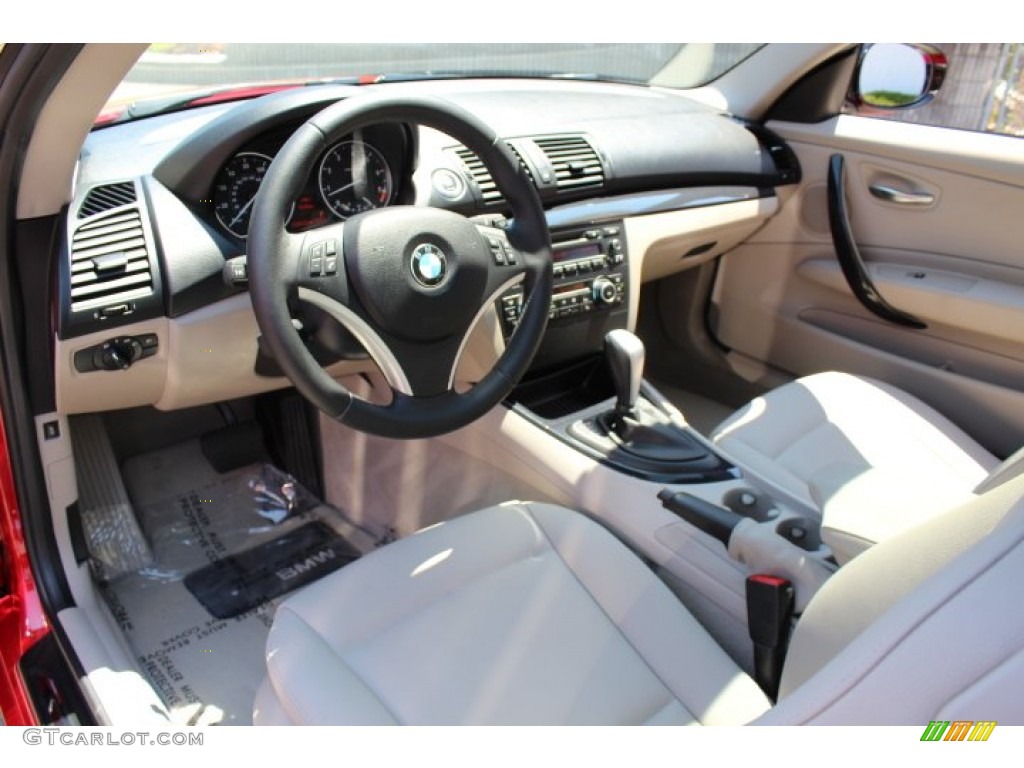 2010 1 Series 128i Coupe - Crimson Red / Taupe photo #9