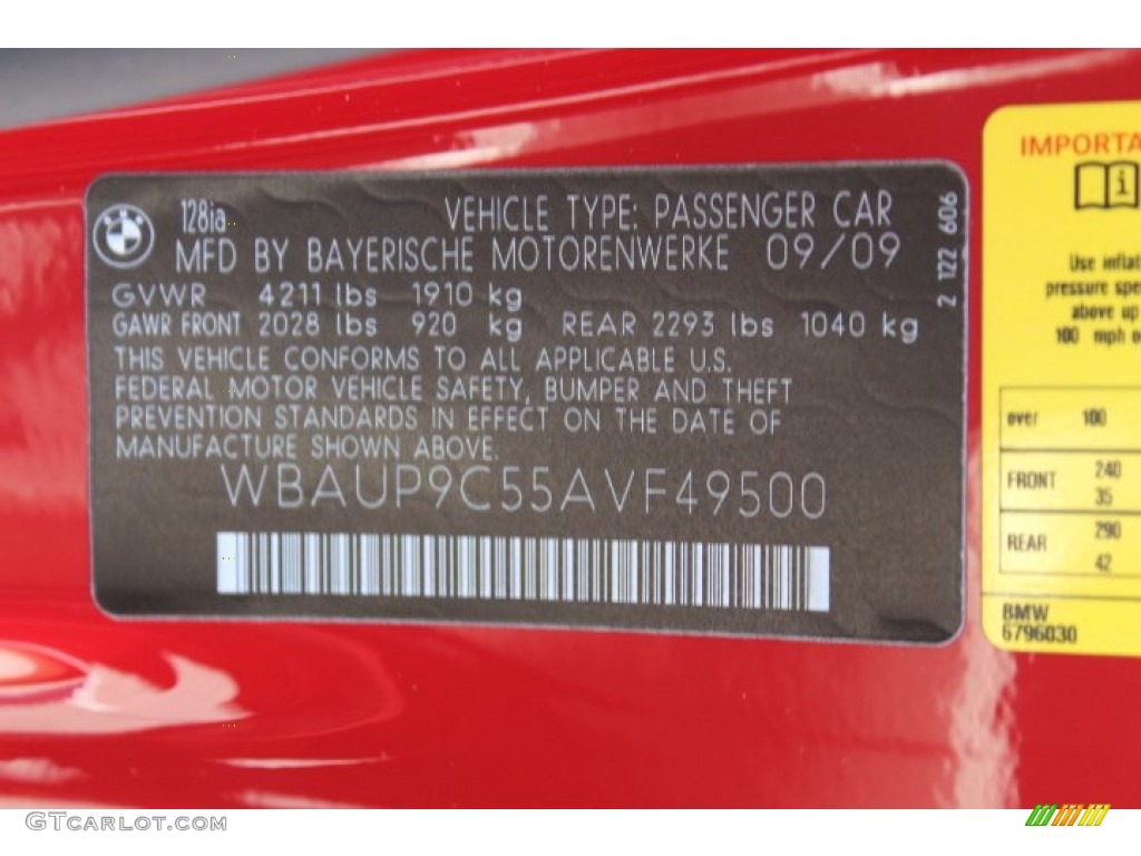 2010 1 Series 128i Coupe - Crimson Red / Taupe photo #31