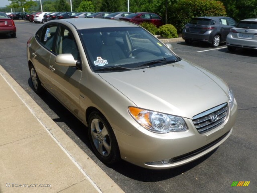 2007 Elantra Limited Sedan - Laguna Sand Beige / Beige photo #6