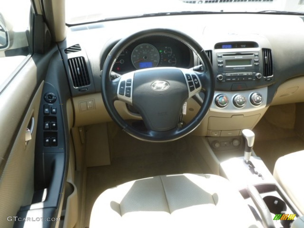 2007 Elantra Limited Sedan - Laguna Sand Beige / Beige photo #13
