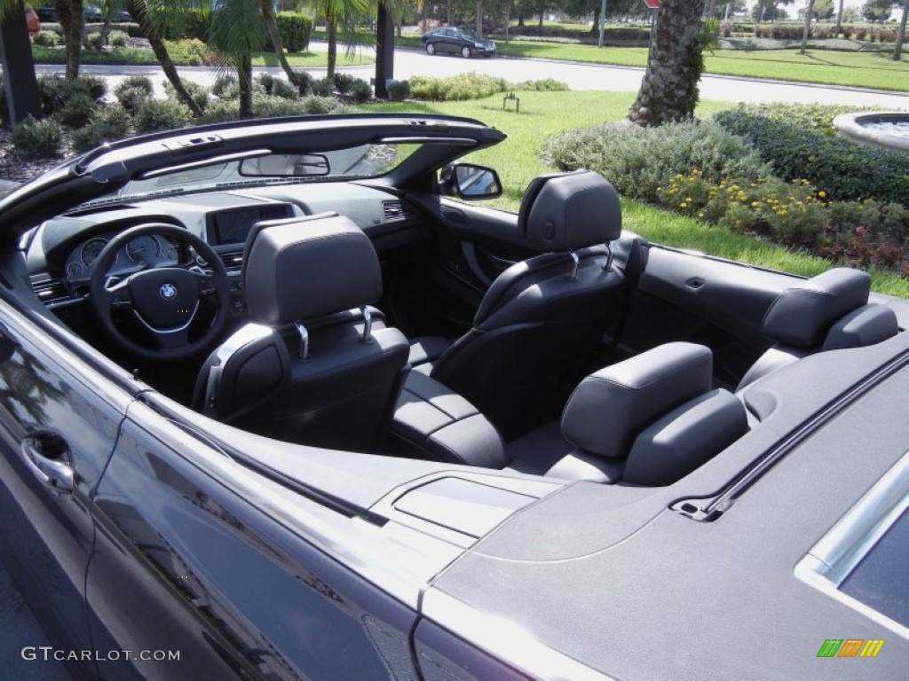 Black Nappa Leather Interior 2012 BMW 6 Series 650i Convertible Photo #67733168