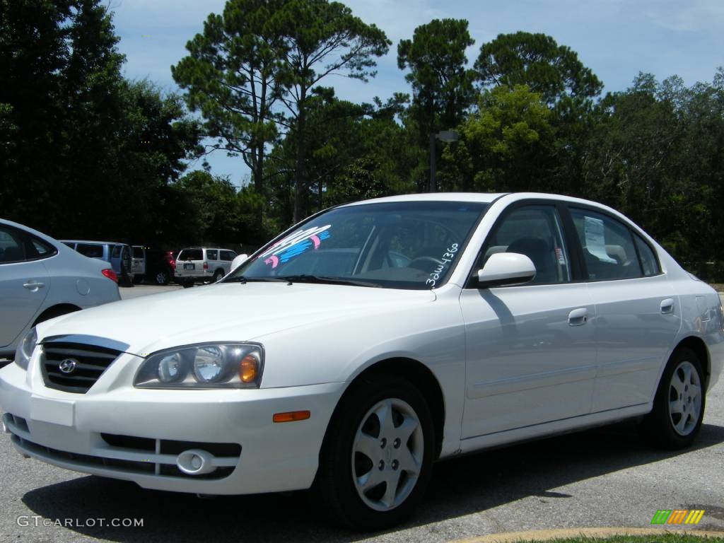 2006 Elantra GLS Sedan - Nordic White / Gray photo #1