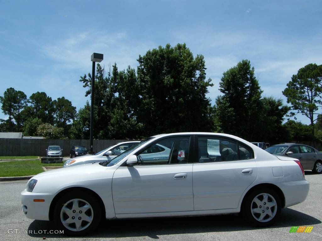 2006 Elantra GLS Sedan - Nordic White / Gray photo #2