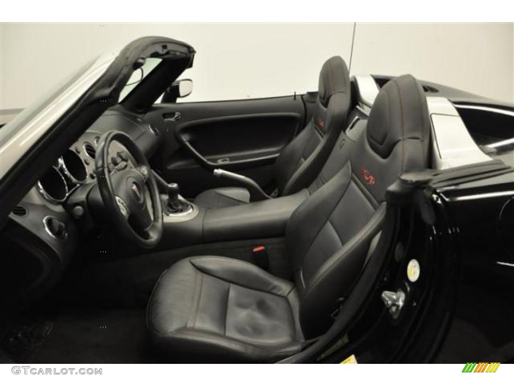 Ebony Interior 2007 Pontiac Solstice GXP Roadster Photo #67736782