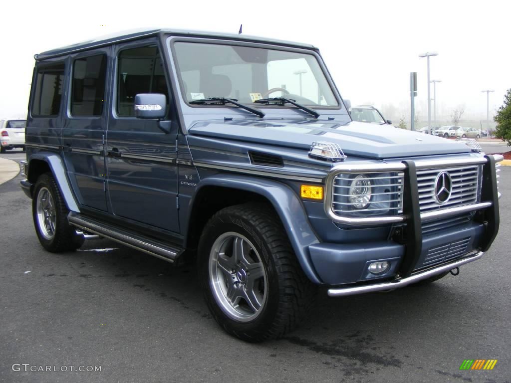 2007 G 55 AMG - Platinum Blue Metallic / designo Charcoal photo #2