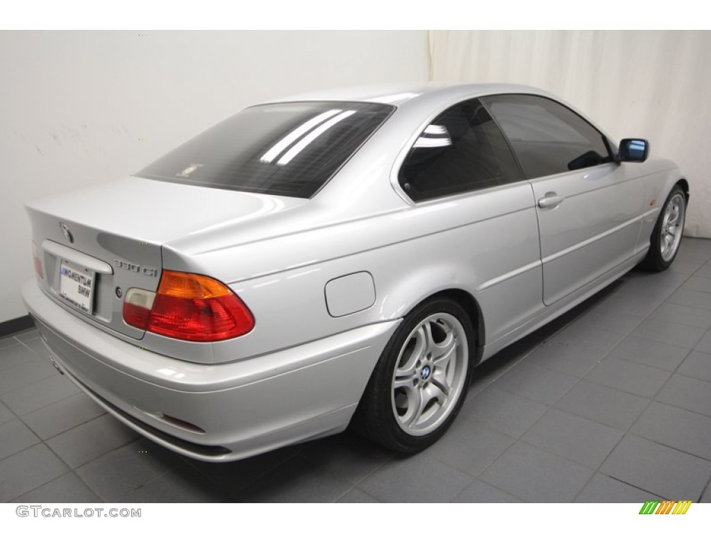 2001 3 Series 330i Coupe - Titanium Silver Metallic / Grey photo #9