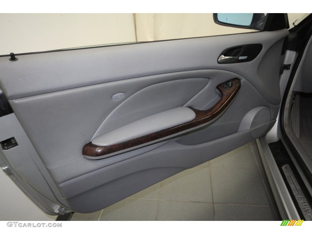 2001 3 Series 330i Coupe - Titanium Silver Metallic / Grey photo #14