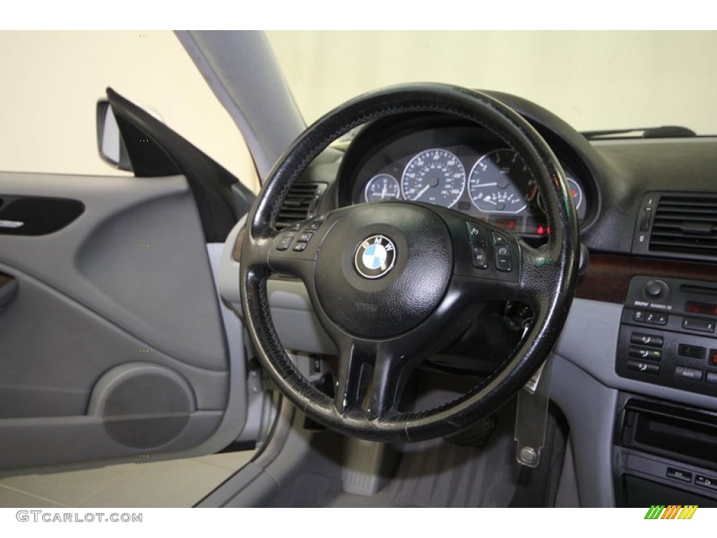 2001 3 Series 330i Coupe - Titanium Silver Metallic / Grey photo #25
