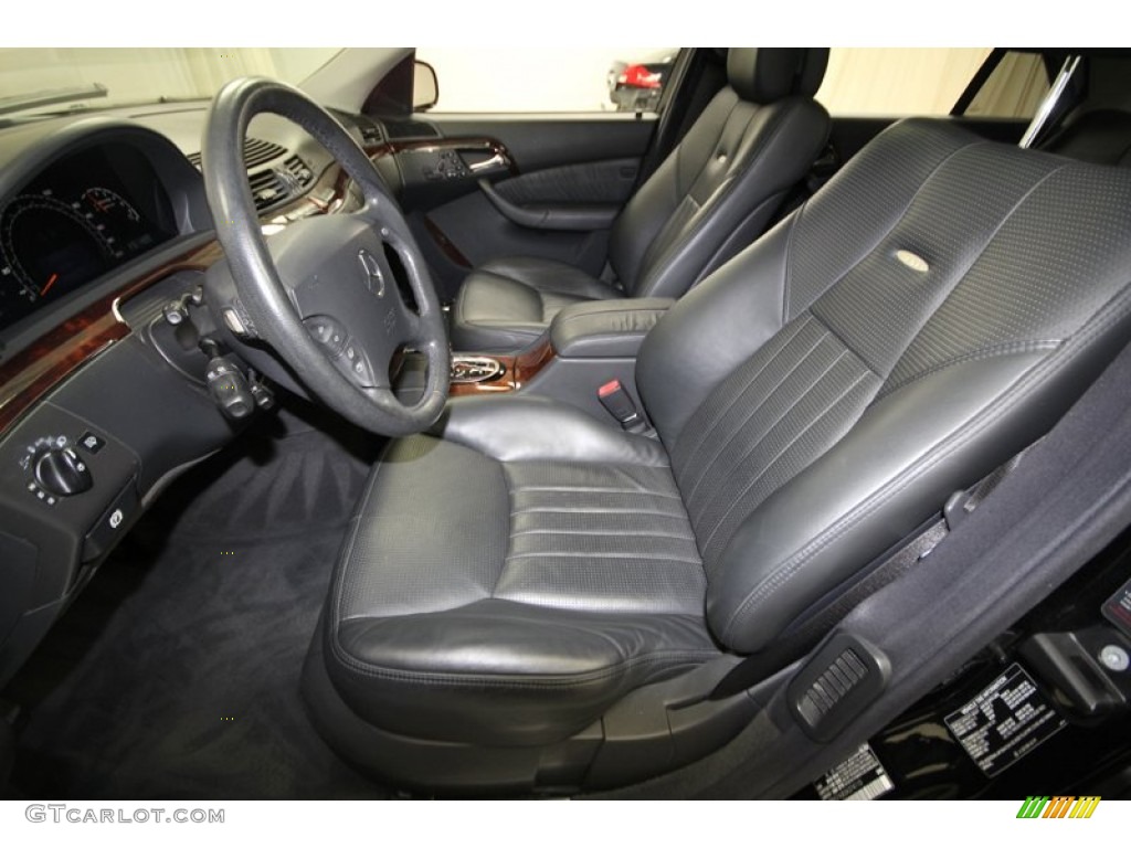 Charcoal Interior 2003 Mercedes-Benz S 55 AMG Sedan Photo #67740322