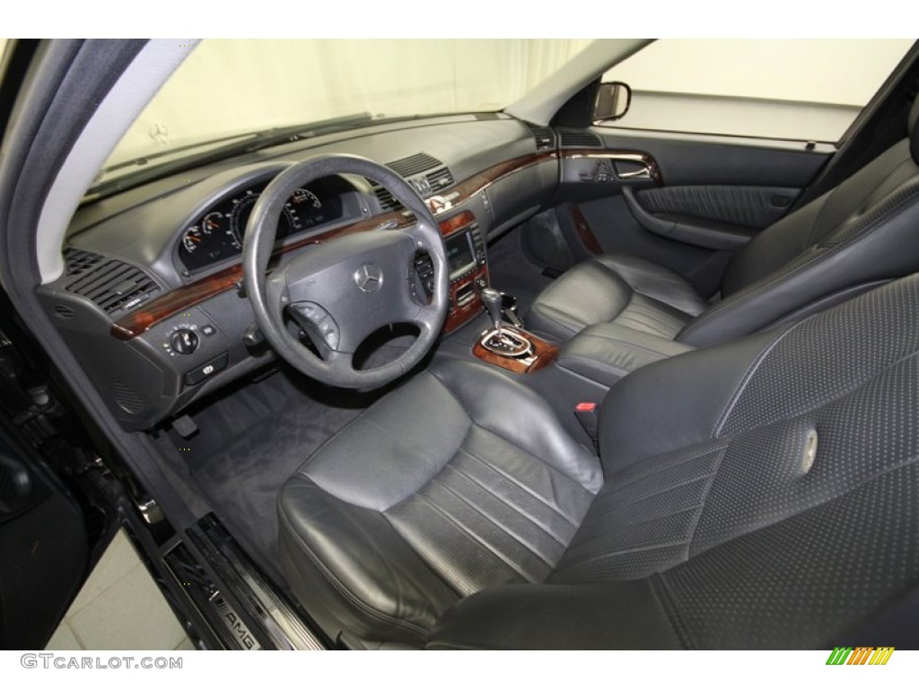 Charcoal Interior 2003 Mercedes-Benz S 55 AMG Sedan Photo #67740380