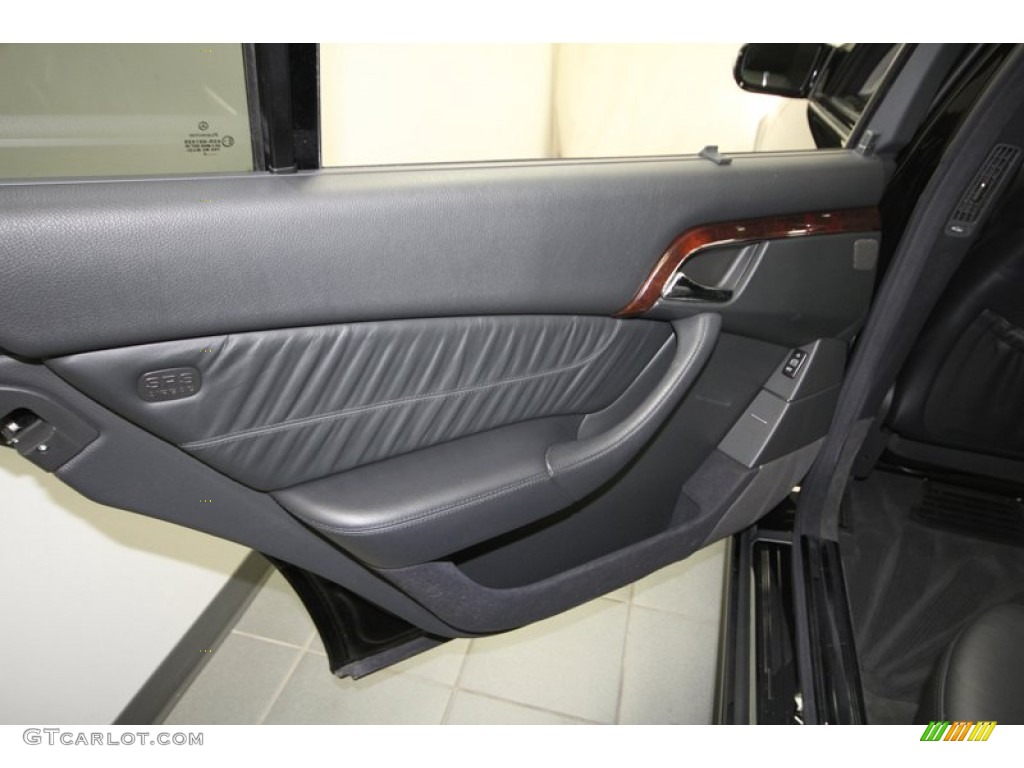 2003 Mercedes-Benz S 55 AMG Sedan Charcoal Door Panel Photo #67740452