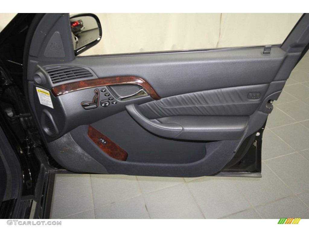 2003 Mercedes-Benz S 55 AMG Sedan Charcoal Door Panel Photo #67740518