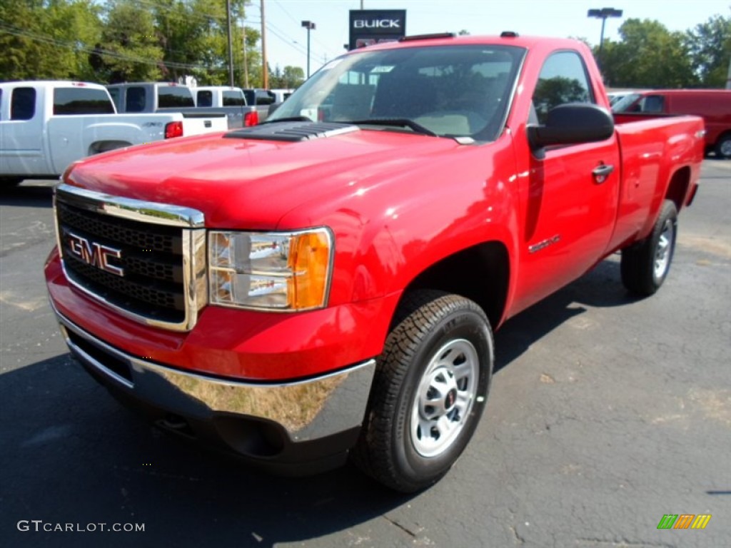 2012 Sierra 3500HD Regular Cab 4x4 - Fire Red / Dark Titanium photo #1