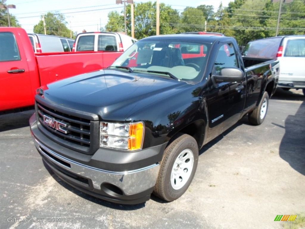 2012 Sierra 1500 Regular Cab 4x4 - Onyx Black / Dark Titanium photo #1