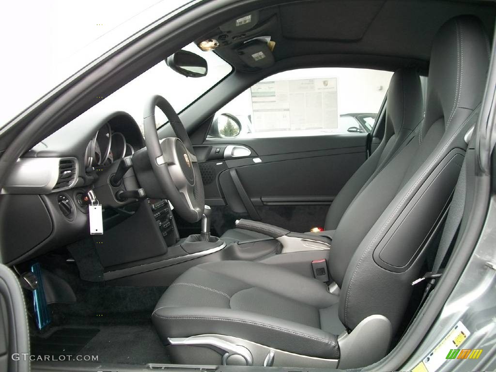 Black Interior 2010 Porsche 911 Carrera 4S Coupe Photo #67747424