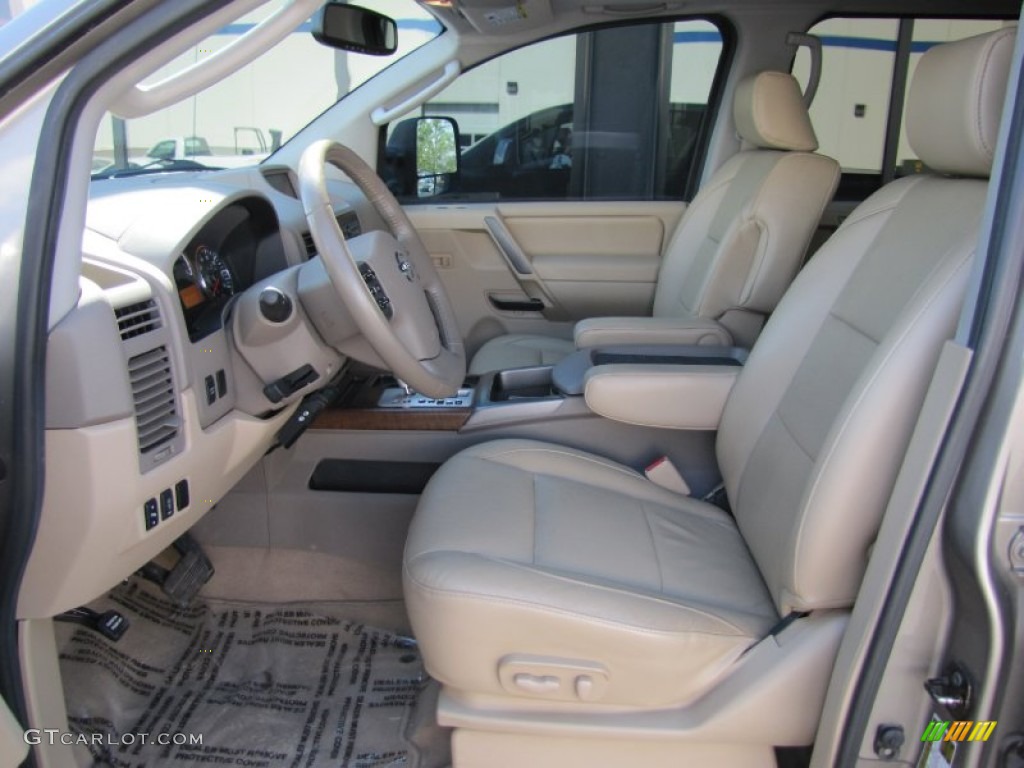 Almond Interior 2009 Nissan Titan LE Crew Cab 4x4 Photo #67748555