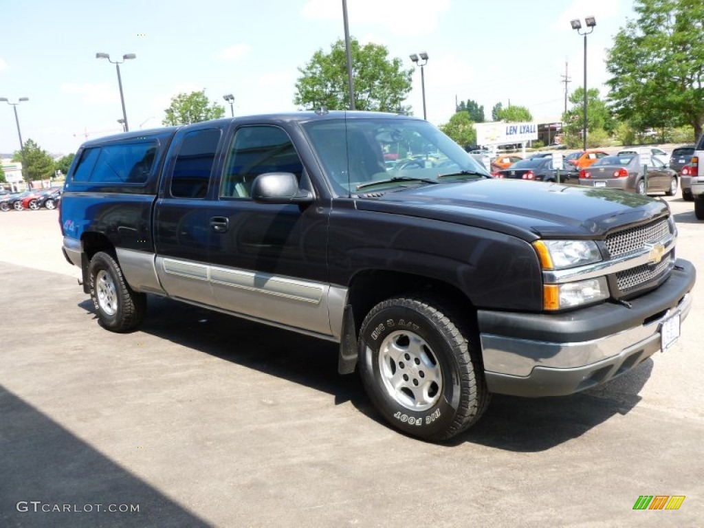 2004 Silverado 1500 LS Extended Cab 4x4 - Dark Gray Metallic / Dark Charcoal photo #2