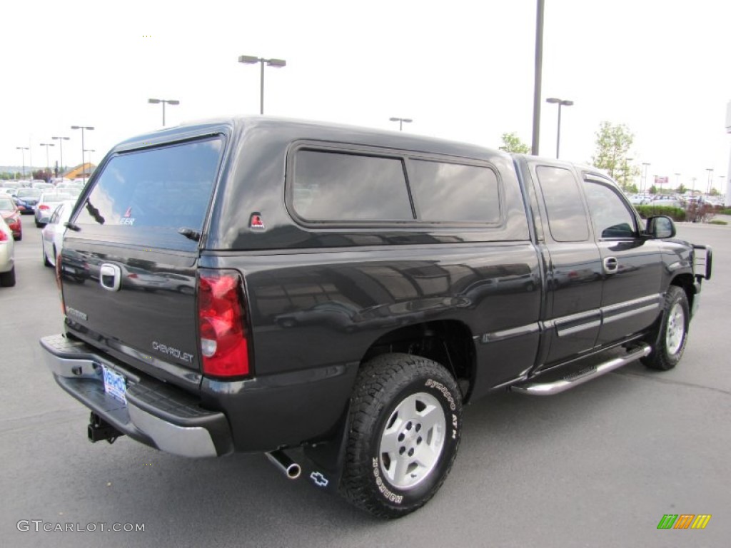 2005 Silverado 1500 LT Extended Cab 4x4 - Dark Gray Metallic / Tan photo #7