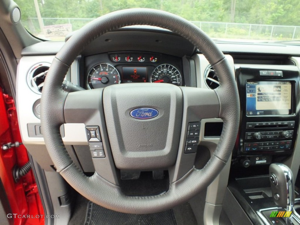 2012 Ford F150 FX2 SuperCrew Black Steering Wheel Photo #67753214