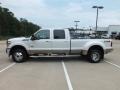 2012 White Platinum Metallic Tri-Coat Ford F350 Super Duty Lariat Crew Cab 4x4 Dually  photo #8