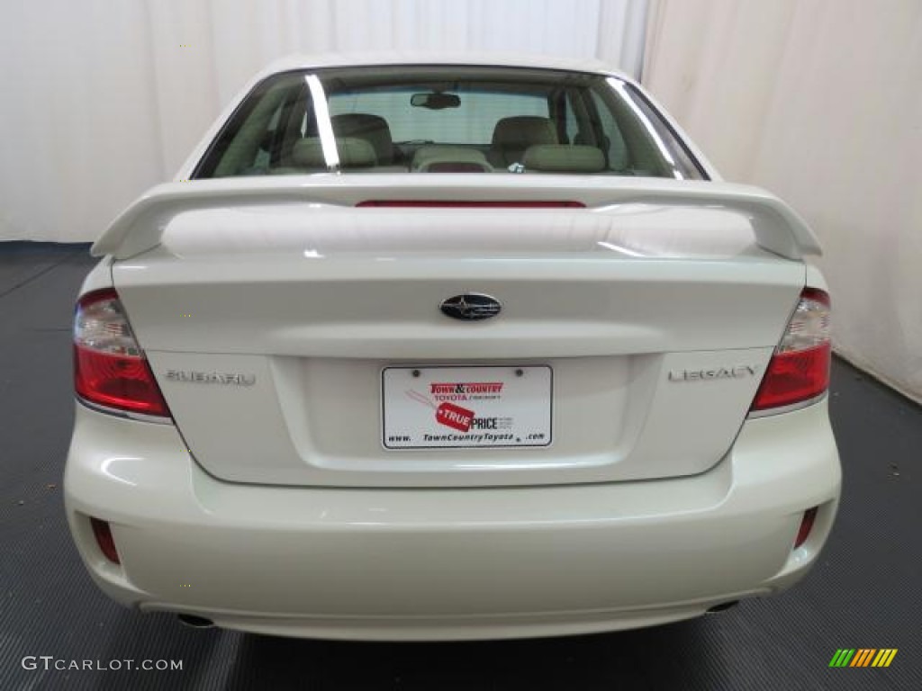 2008 Legacy 2.5i Limited Sedan - Satin White Pearl / Warm Ivory photo #27