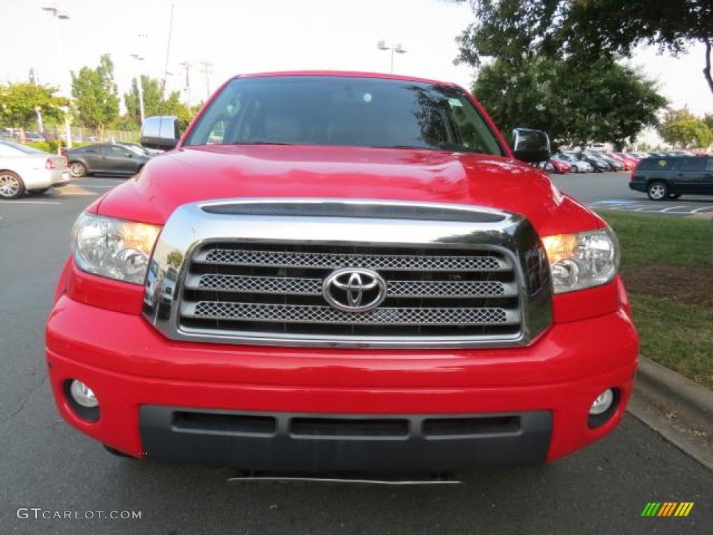 2008 Tundra Limited CrewMax 4x4 - Radiant Red / Beige photo #2