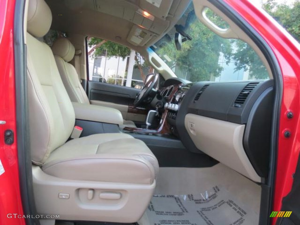 2008 Tundra Limited CrewMax 4x4 - Radiant Red / Beige photo #25