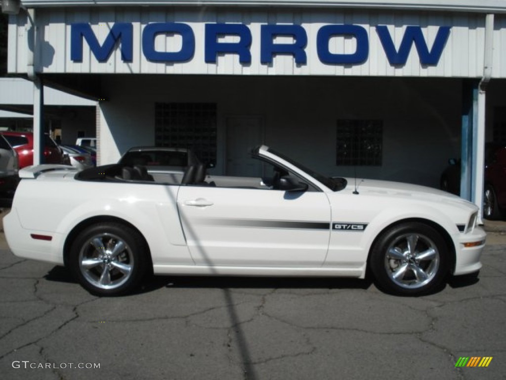 2008 Mustang GT/CS California Special Convertible - Performance White / Charcoal Black/Dove photo #1