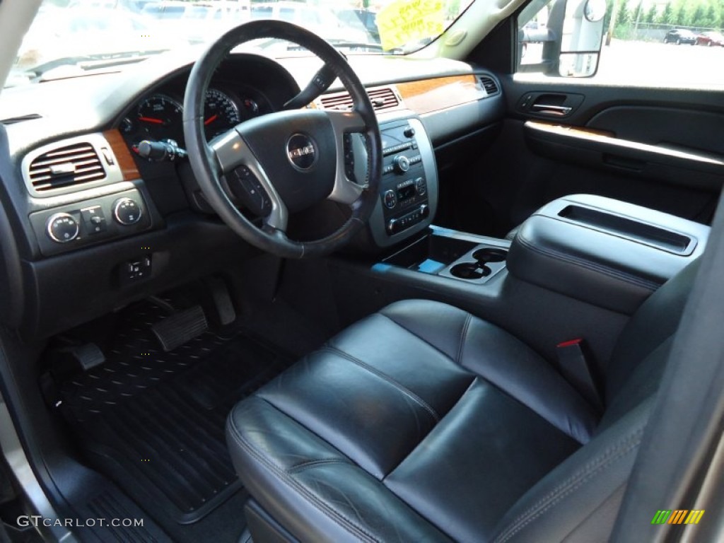 Ebony Interior 2008 GMC Sierra 3500HD SLT Extended Cab 4x4 Photo #67756994