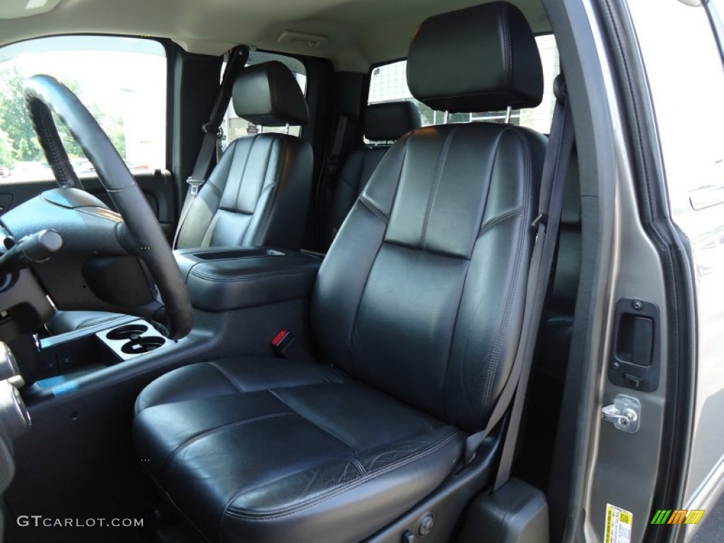 Ebony Interior 2008 GMC Sierra 3500HD SLT Extended Cab 4x4 Photo #67757000