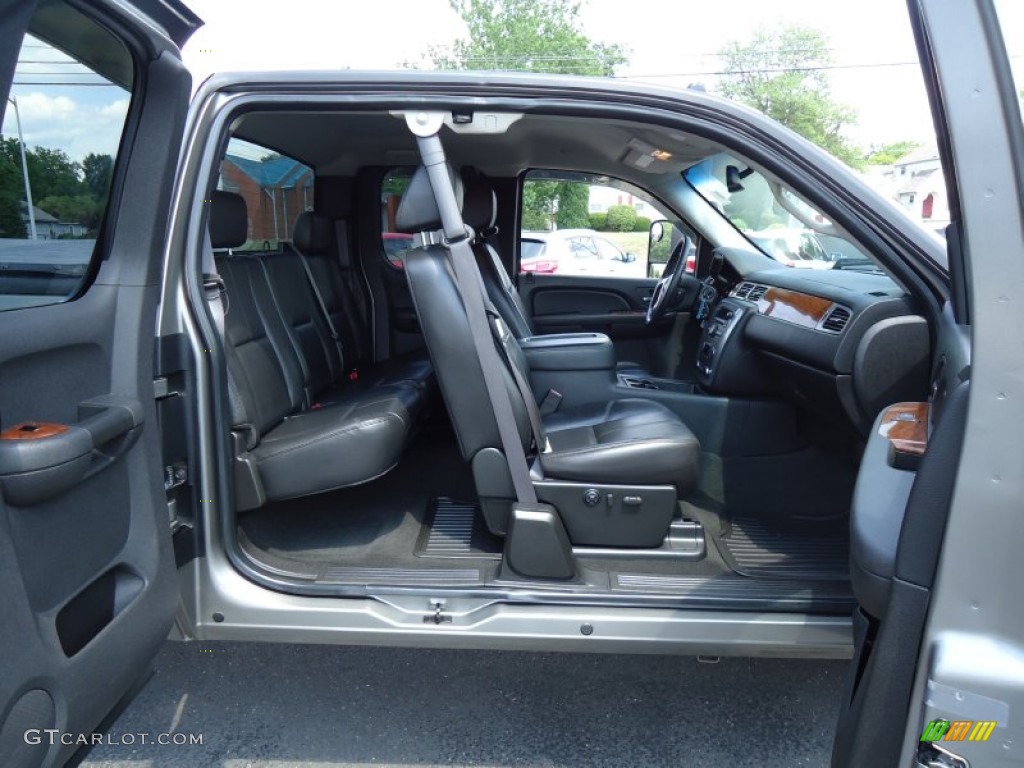 Ebony Interior 2008 GMC Sierra 3500HD SLT Extended Cab 4x4 Photo #67757048