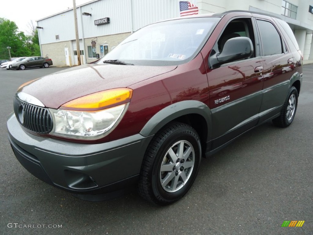 2002 Rendezvous CX AWD - Medium Red / Dark Gray photo #2