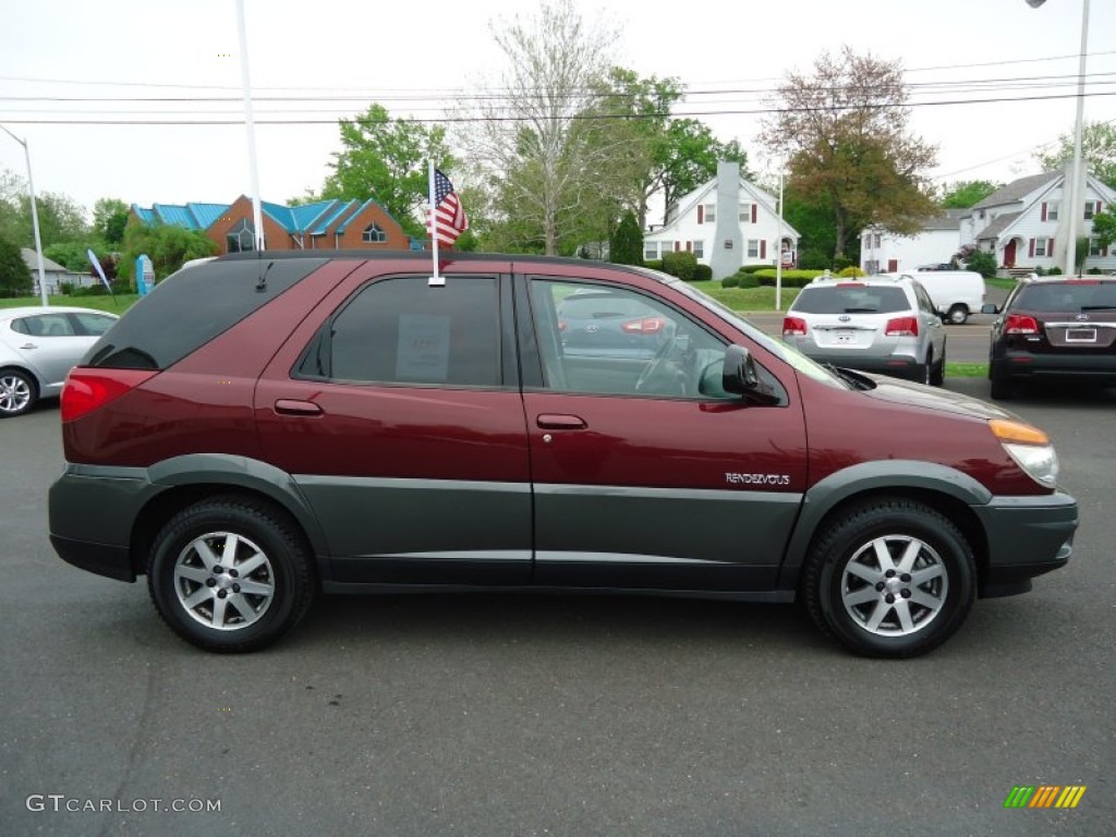 2002 Rendezvous CX AWD - Medium Red / Dark Gray photo #4