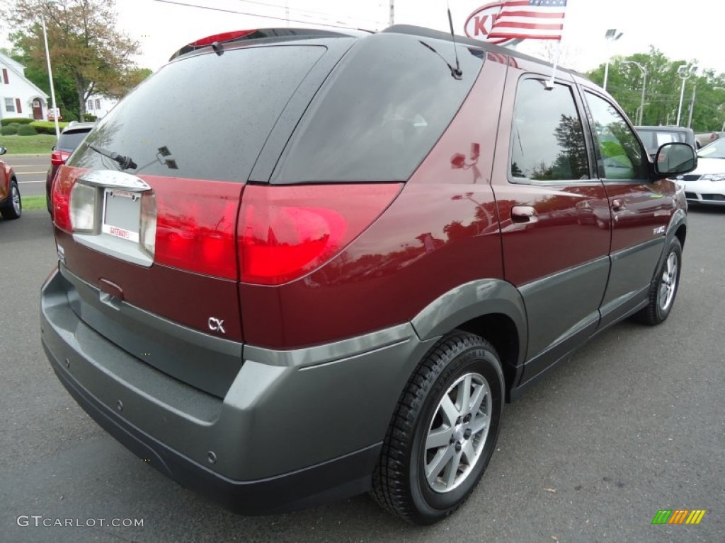 2002 Rendezvous CX AWD - Medium Red / Dark Gray photo #5