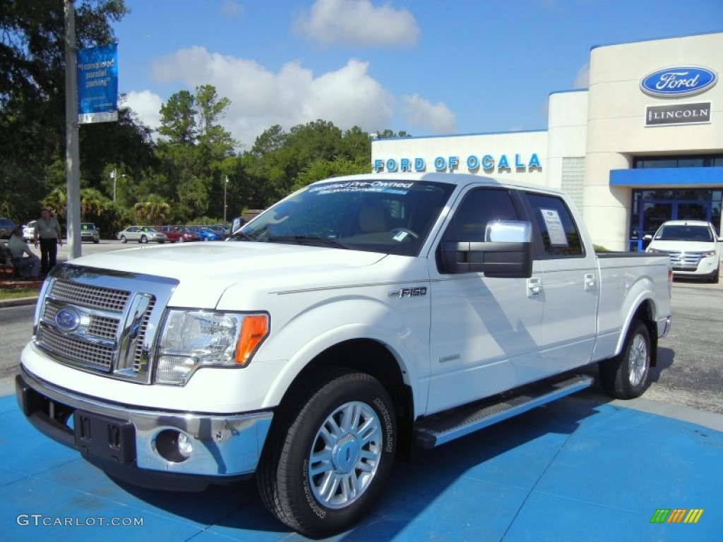 2011 F150 Lariat SuperCrew - Oxford White / Pale Adobe photo #1