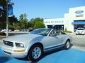 2007 Satin Silver Metallic Ford Mustang V6 Deluxe Convertible  photo #9