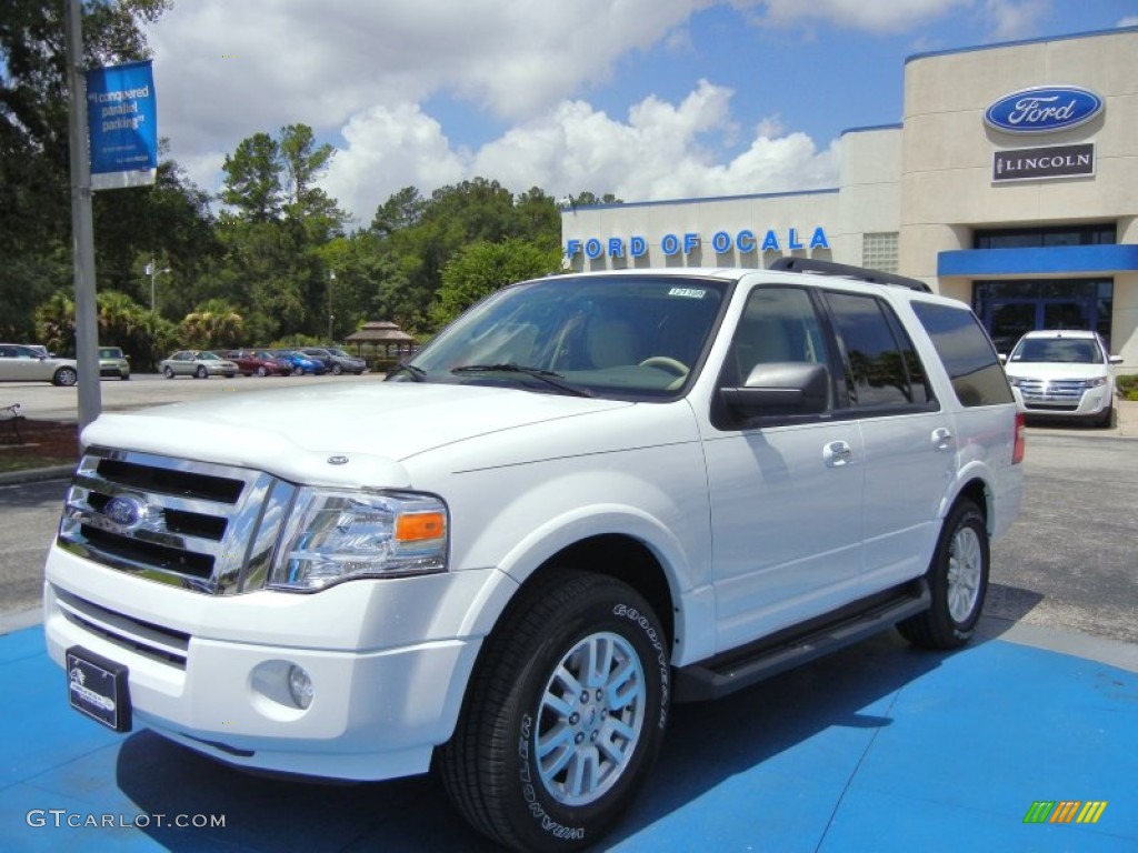 2012 Expedition XLT - Oxford White / Camel photo #1