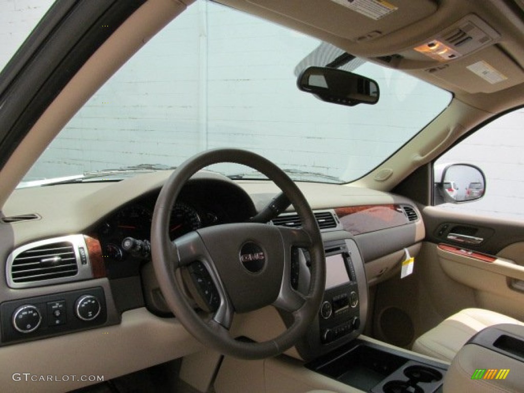 2012 Yukon XL SLT 4x4 - Summit White / Light Tan photo #12