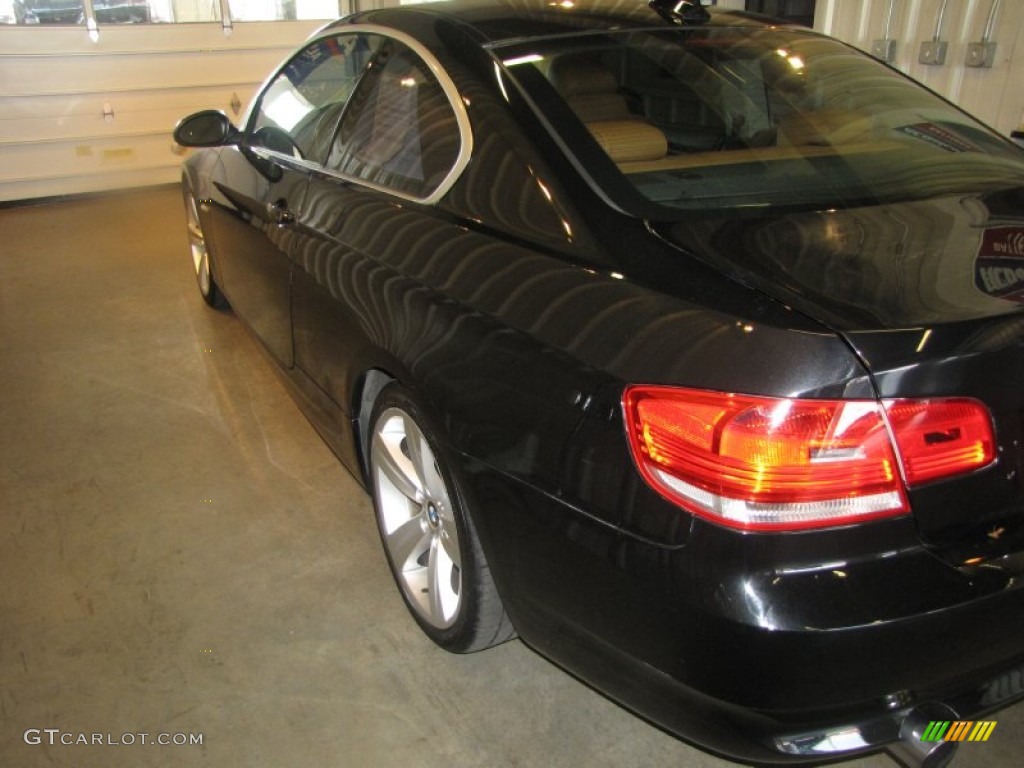 2007 3 Series 335i Coupe - Black Sapphire Metallic / Saddle Brown/Black photo #4