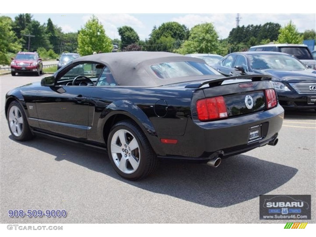 2006 Mustang GT Premium Convertible - Black / Red/Dark Charcoal photo #7
