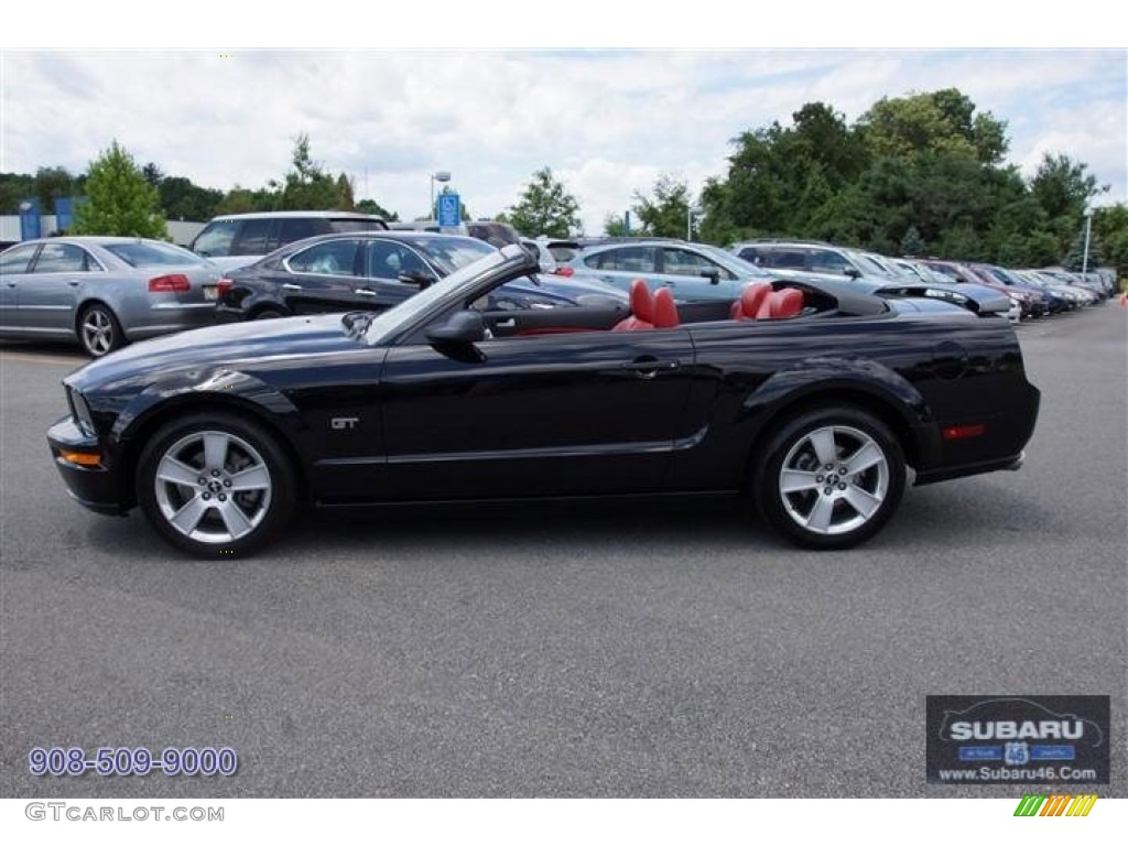 2006 Mustang GT Premium Convertible - Black / Red/Dark Charcoal photo #12