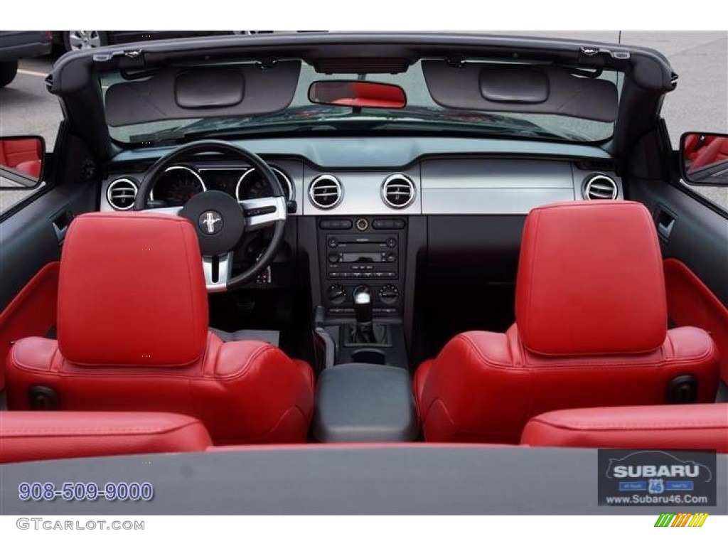 2006 Mustang GT Premium Convertible - Black / Red/Dark Charcoal photo #14