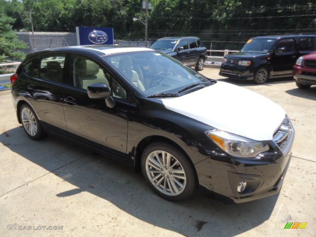 2012 Impreza 2.0i Premium 5 Door - Obsidian Black Pearl / Ivory photo #5