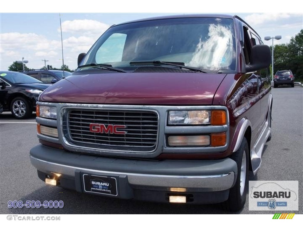 Dark Toreador Red Metallic GMC Savana Van