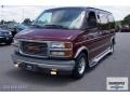 2000 Dark Toreador Red Metallic GMC Savana Van 1500 Passenger Conversion  photo #40