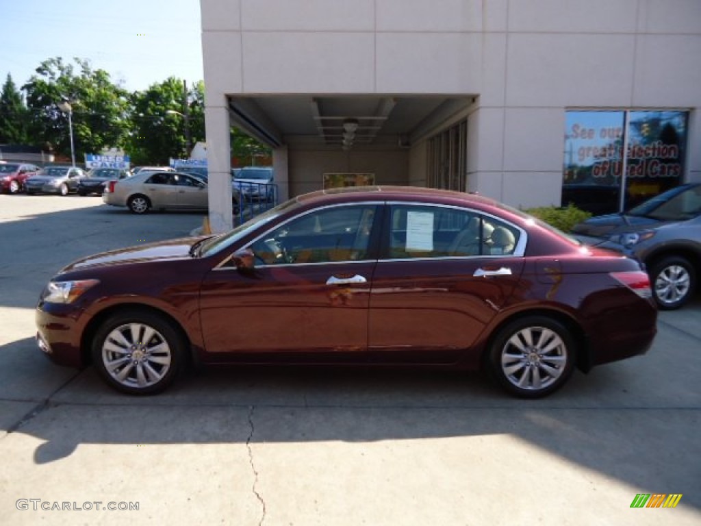 2011 Accord EX-L V6 Sedan - Basque Red Pearl / Ivory photo #2