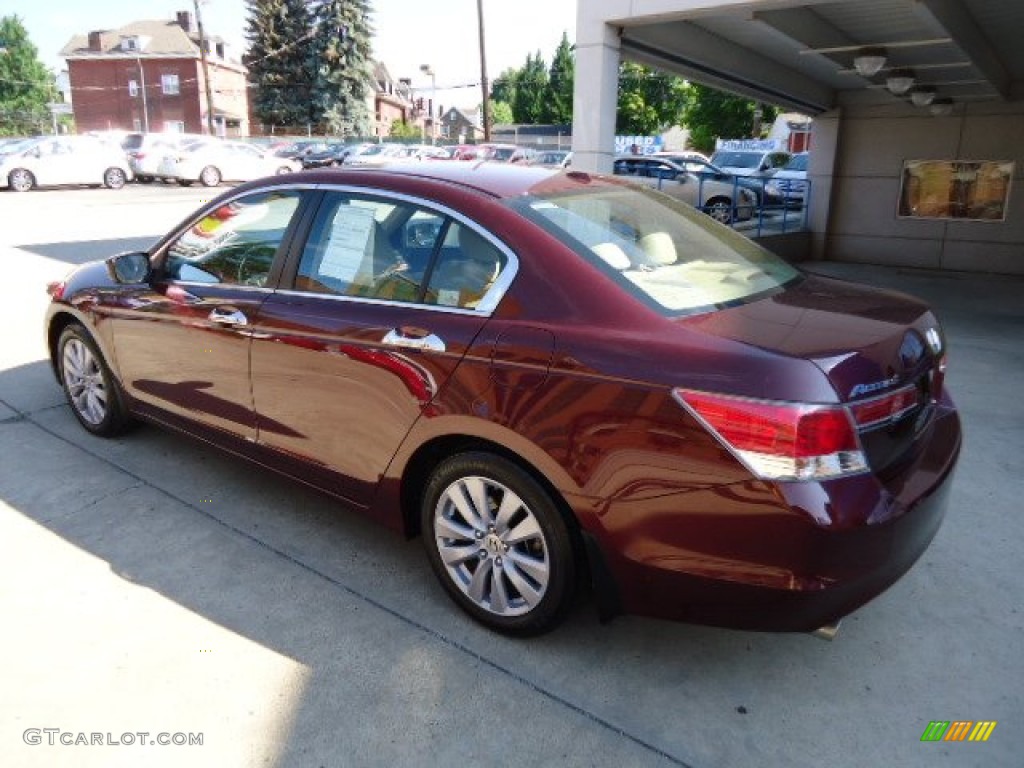 2011 Accord EX-L V6 Sedan - Basque Red Pearl / Ivory photo #12