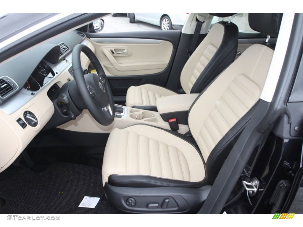 Desert Beige/Black Interior 2013 Volkswagen CC Sport Photo #67765314