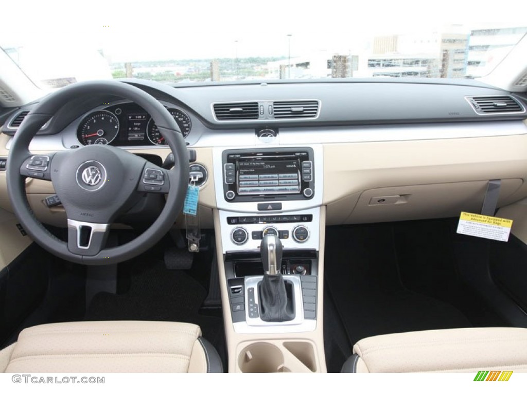 2013 Volkswagen CC Sport Desert Beige/Black Dashboard Photo #67765352