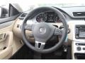 Desert Beige/Black 2013 Volkswagen CC Sport Steering Wheel